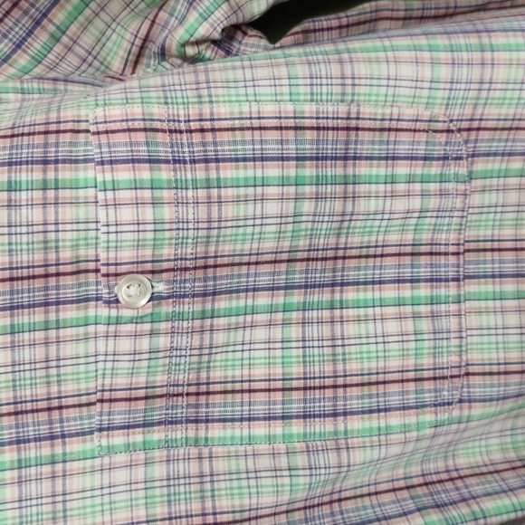 PANHANDLE Slim Western Button Down Pink/Purple/Green Paid Top, Size Medium - Picture 5 of 11